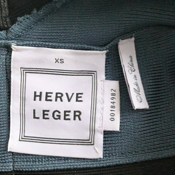 Herve Léger Deidre Colorblock Bandage Dress XS - Picture 4 of 8